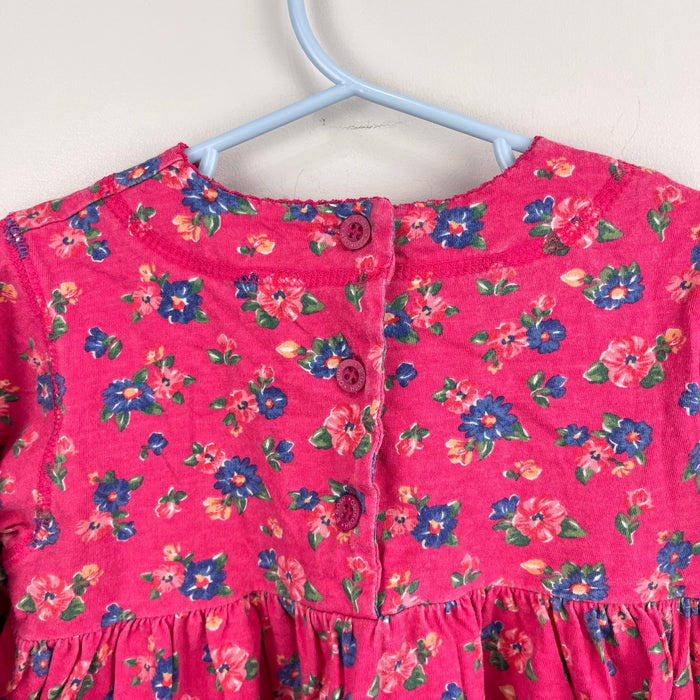 Vintage OshKosh B'gosh Long Sleeve Pink Floral Dress 4T USA