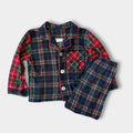 Vintage OshKosh B'gosh Patchwork Plaid Flannel Pajama Set 6