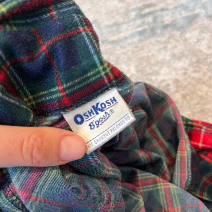 Vintage OshKosh B'gosh Patchwork Plaid Flannel Pajama Set 6