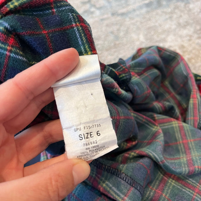 Vintage OshKosh B'gosh Patchwork Plaid Flannel Pajama Set 6
