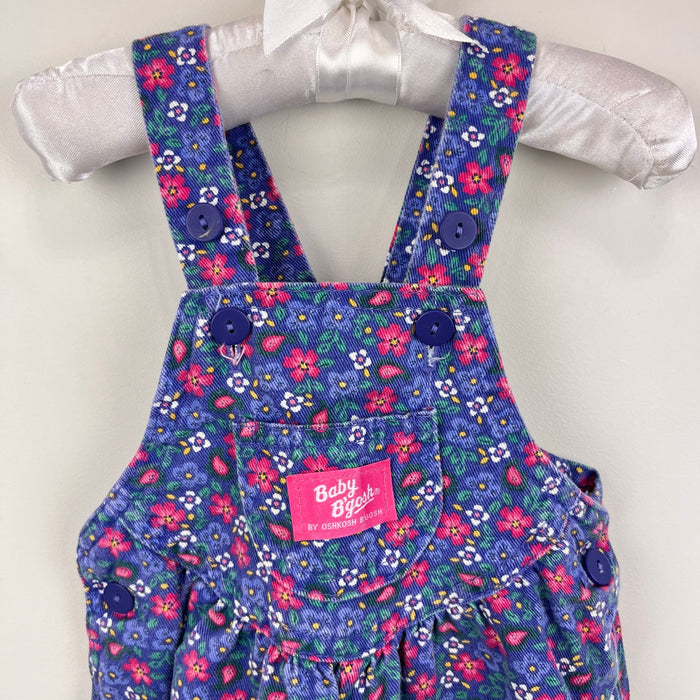 Vintage OshKosh B'gosh Purple Floral Overalls 18 Months USA