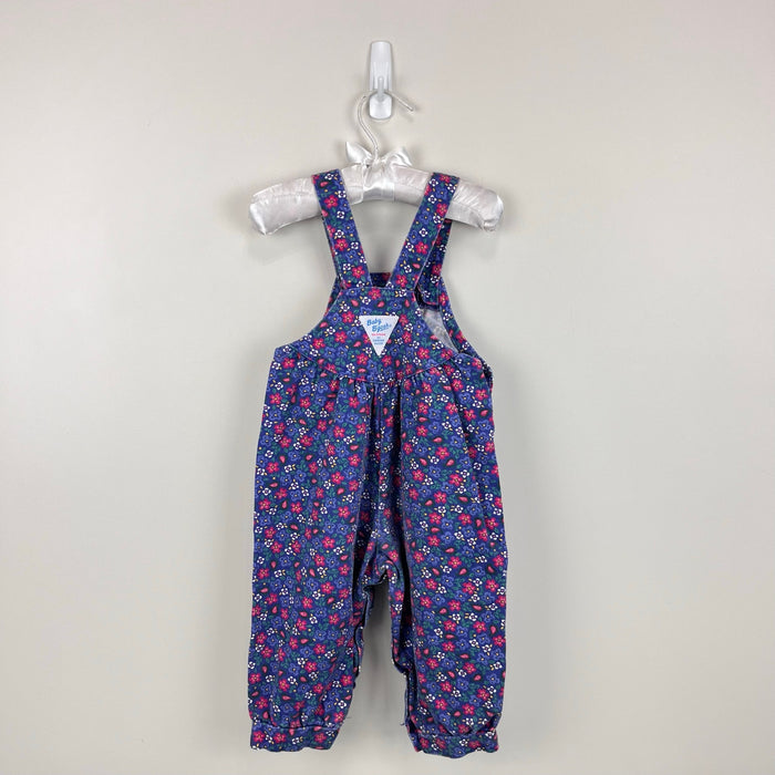 Vintage OshKosh B'gosh Purple Floral Overalls 18 Months USA