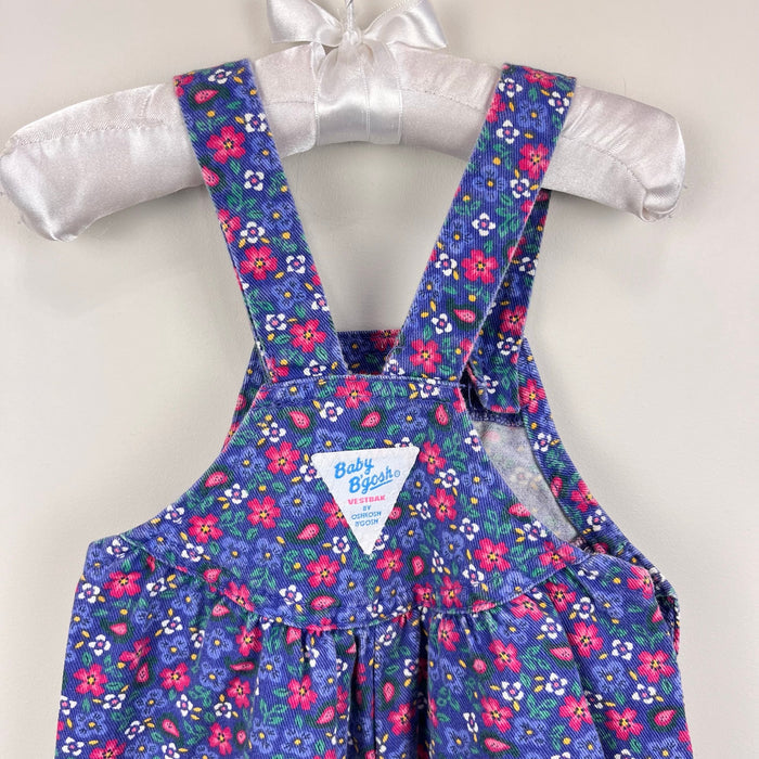 Vintage OshKosh B'gosh Purple Floral Overalls 18 Months USA