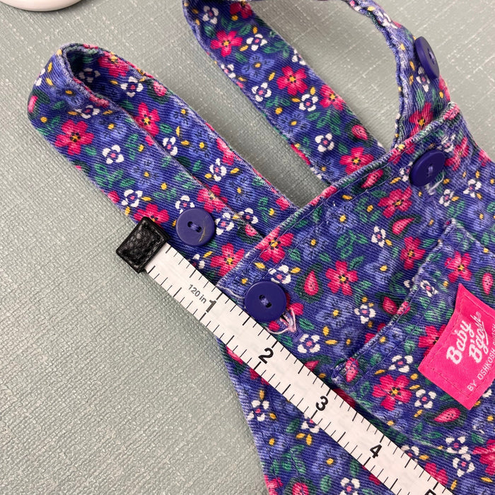 Vintage OshKosh B'gosh Purple Floral Overalls 18 Months USA