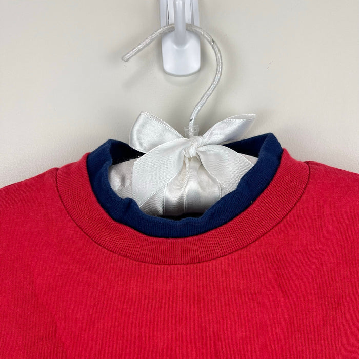 Vintage OshKosh B'gosh Short Sleeve Red Baseball Tee Shirt 12 Months USA