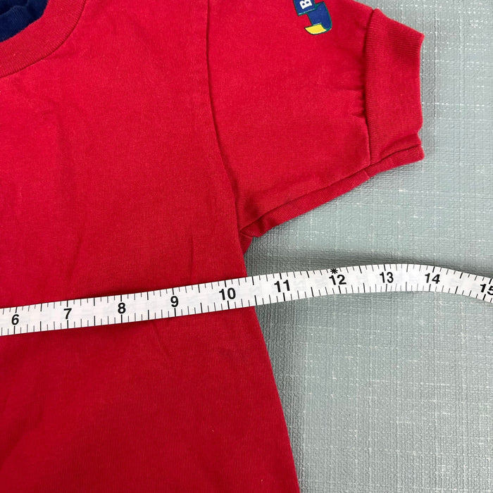Vintage OshKosh B'gosh Short Sleeve Red Baseball Tee Shirt 12 Months USA