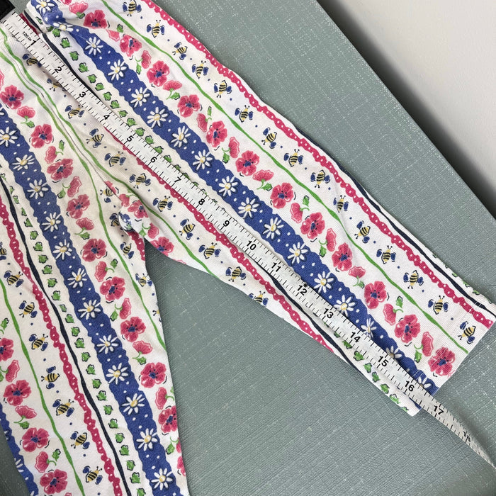 Vintage OshKosh B'gosh Striped Floral Garden Leggings 24 Months