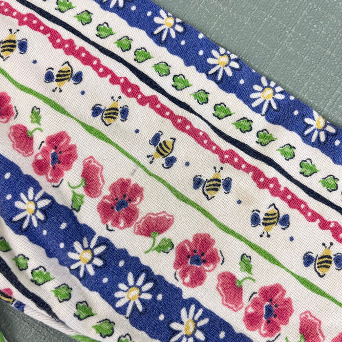 Vintage OshKosh B'gosh Striped Floral Garden Leggings 24 Months