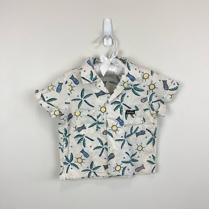 Vintage OshKosh B'gosh Tropical Collared Shirt 24 Months USA
