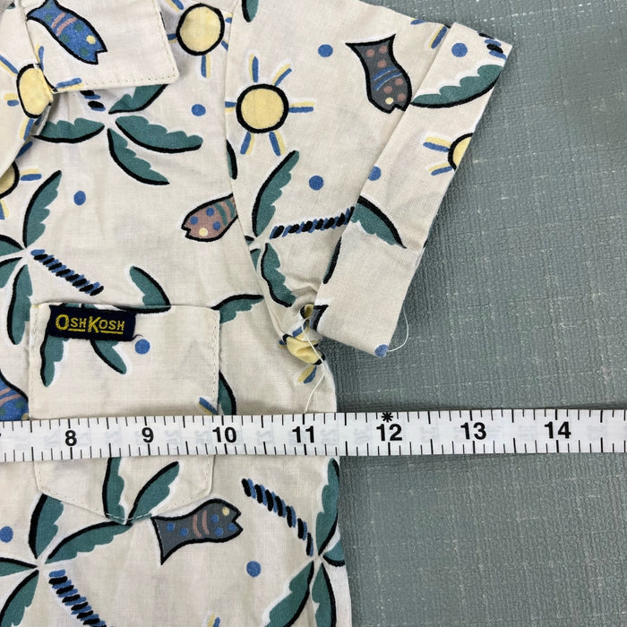 Vintage OshKosh B'gosh Tropical Collared Shirt 24 Months USA