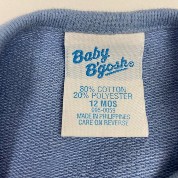 Vintage Oshkosh Blue Basbeball Bear Romper 12 Months