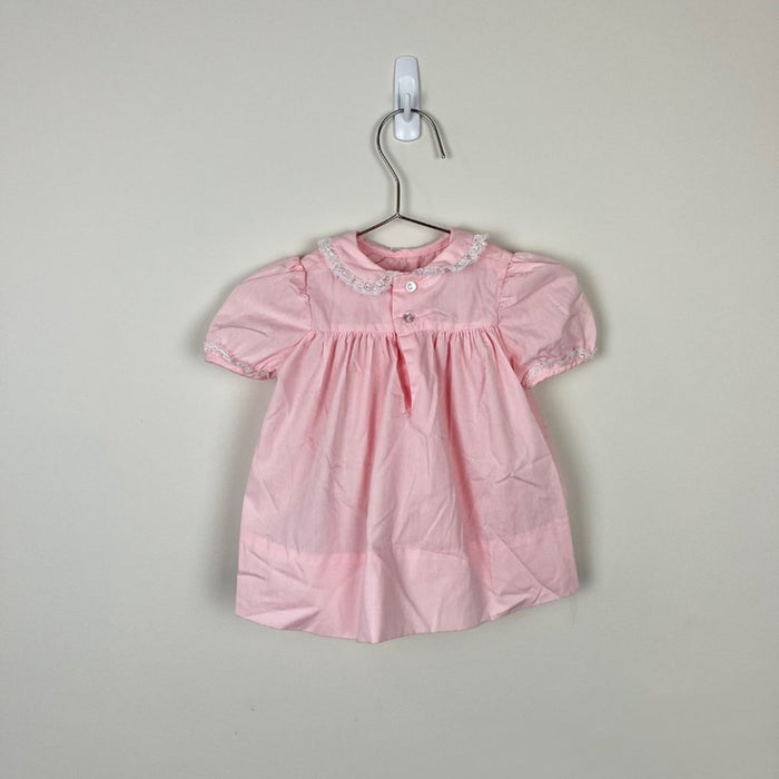 Vintage Polly Flinders Pink Pleated Dress 9 Months