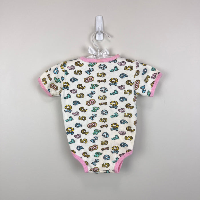 Vintage Popsicle Short Sleeve Number Print Bodysuit Romper 9 Months