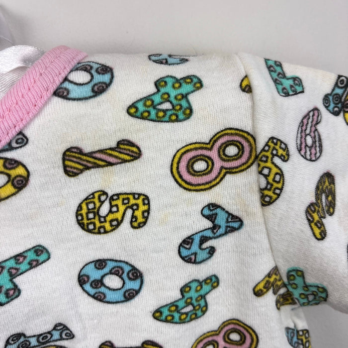 Vintage Popsicle Short Sleeve Number Print Bodysuit Romper 9 Months