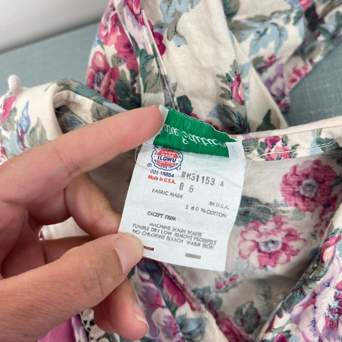 Vintage Rare Editions Floral Party Dress 6 USA