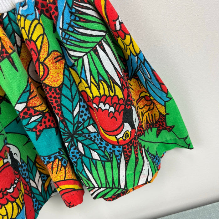 Vintage Ronnie Togs Tropical Bird Tank Dress 8 USA
