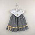 Vintage Samara Seersucker Bumblebee Flower Dress 24 Months