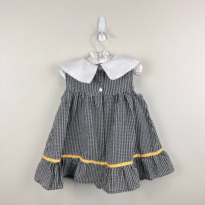 Vintage Samara Seersucker Bumblebee Flower Dress 24 Months