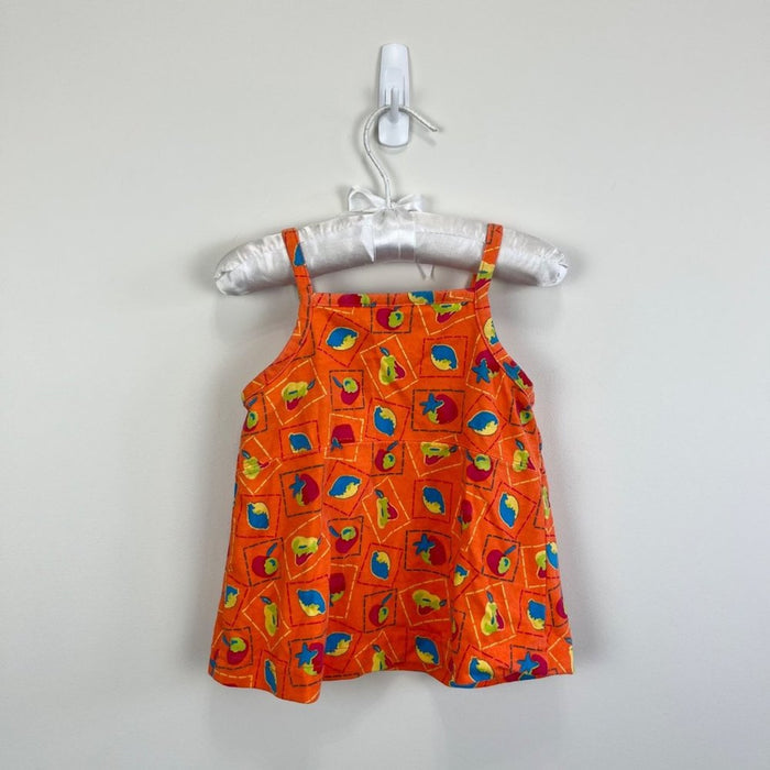 Vintage Small Steps Orange Fruit Tank Top 24 Months