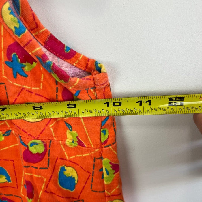 Vintage Small Steps Orange Fruit Tank Top 24 Months