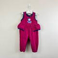 Vintage Teddy Bear Ruffle Overalls 18 Months