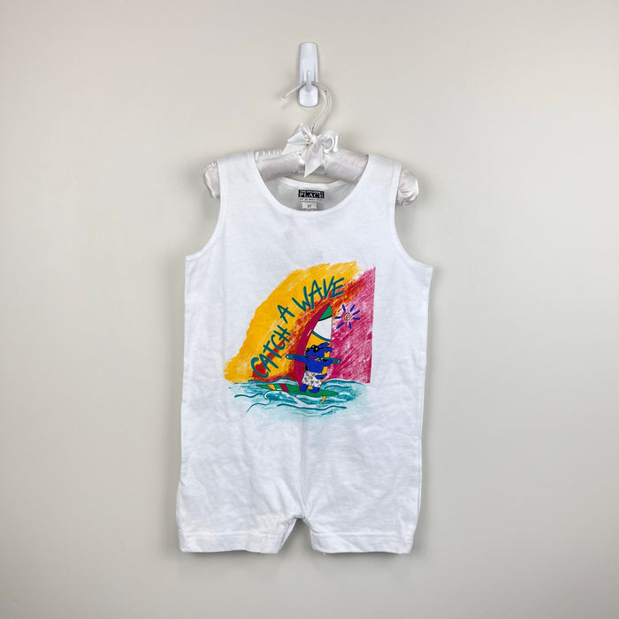 Vintage The Children's Place Catch A Wave Surf Shortall Romper 3T NWT