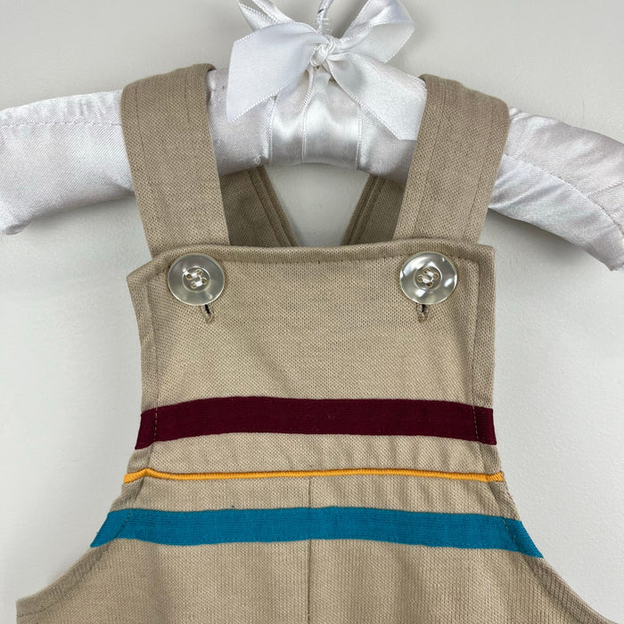 Vintage Tog-A-Logs Tan Overalls 12 Months USA