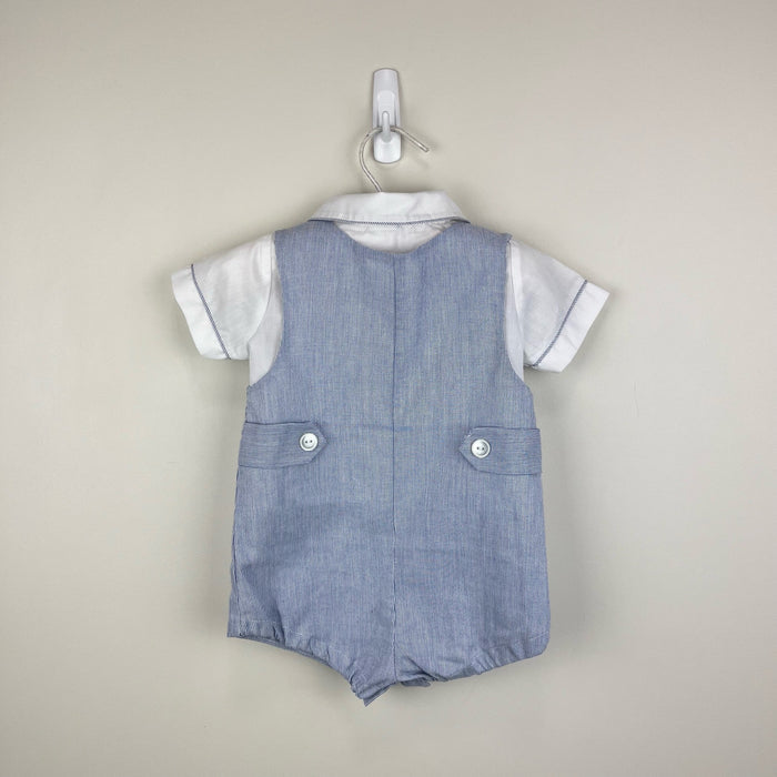 Vintage Two Piece Bunny Bear Shortall Romper 6-9 Months