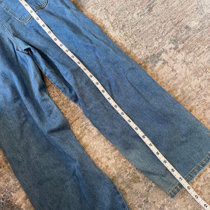 Vintage Y2K Looney Tunes WB Tweety Bird Blue Jean Overalls 7/8