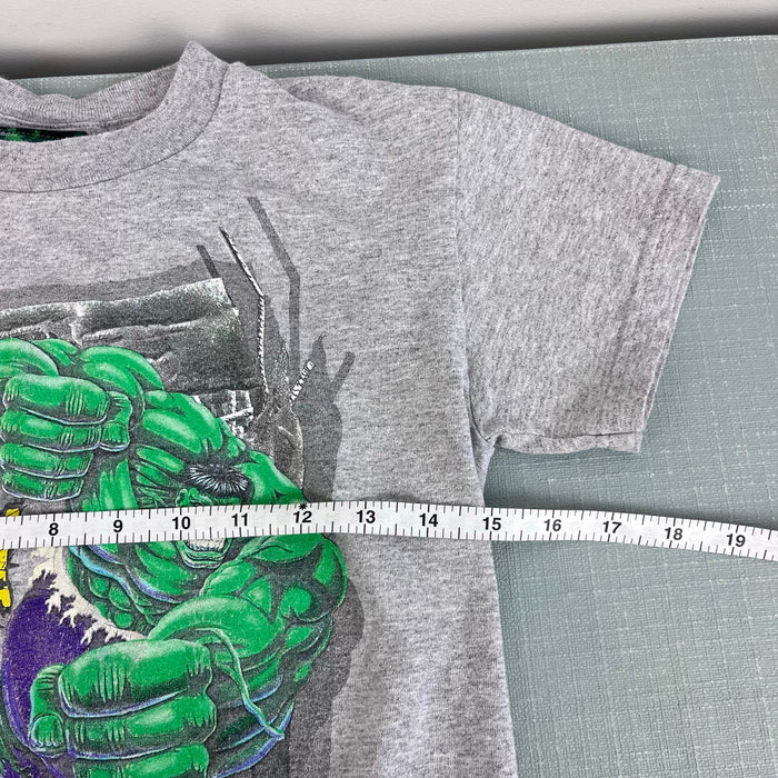 Vintage Y2K Marvel Short Sleeve Gray Hulk T-Shirt Large 7