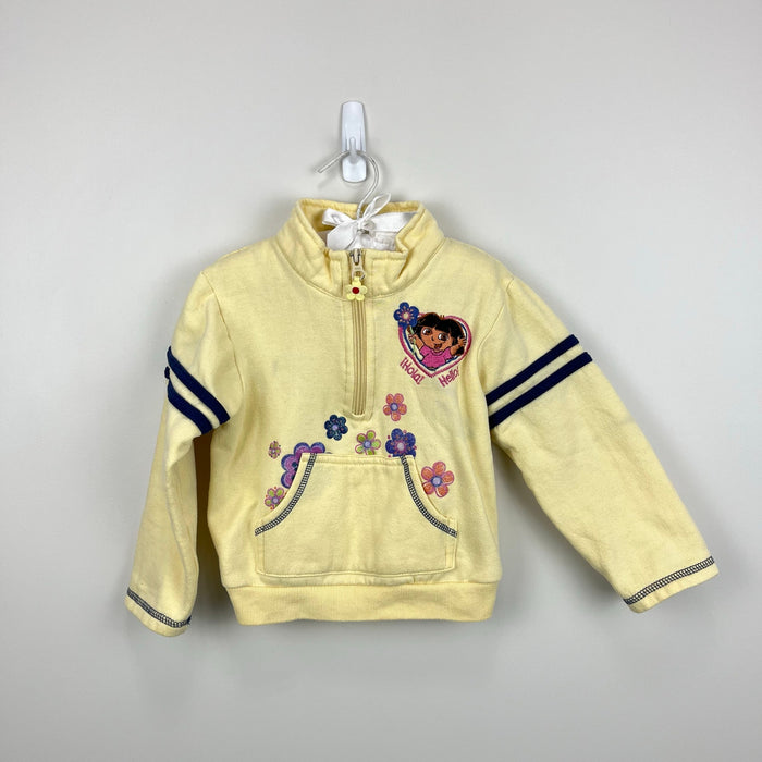 Vintage Y2K Nick Jr Dora the Explorer Yellow Sweatshirt 4T