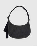 Washed Black Denim Medium Crescent Bag | BAGGU | Medium Nylon Crescent Bag