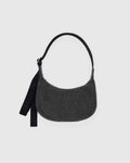 Washed Black Denim Small Crescent Bag | BAGGU | Small Nylon Crescent Bag