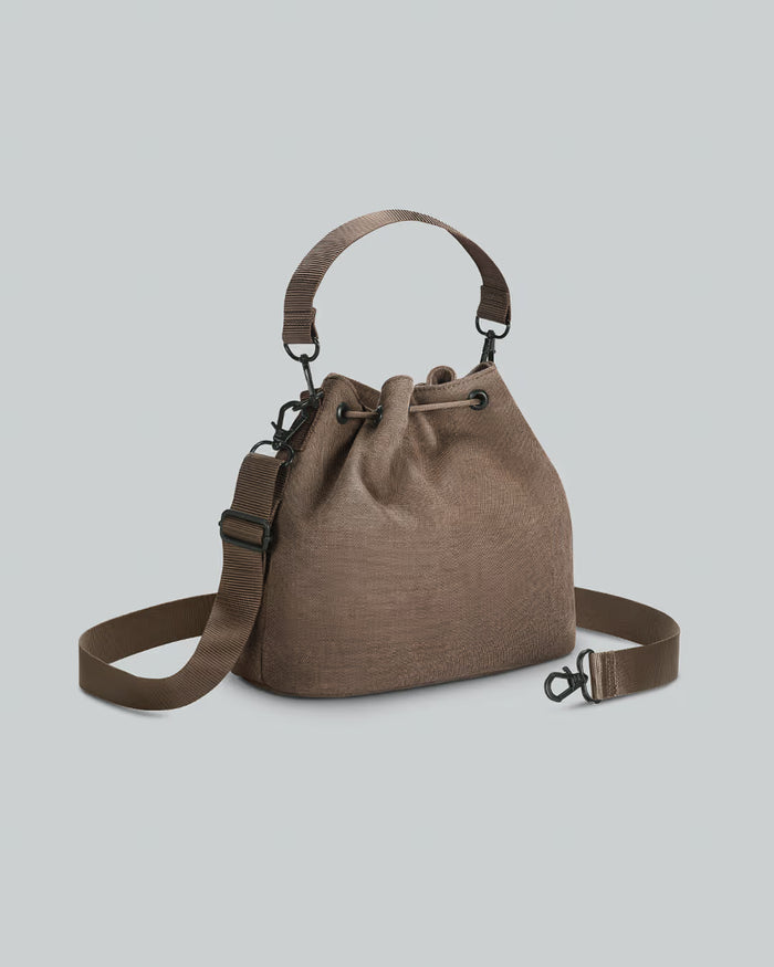 Weave Dusty Brown Spläsh Bucket Waterproof Crossbody Bag