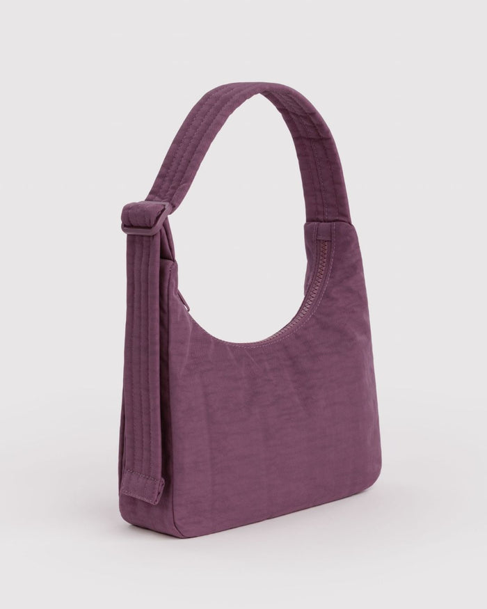 Wild Plum Mini Nylon Shoulder Bag | BAGGU | Mini Nylon Shoulder Bag