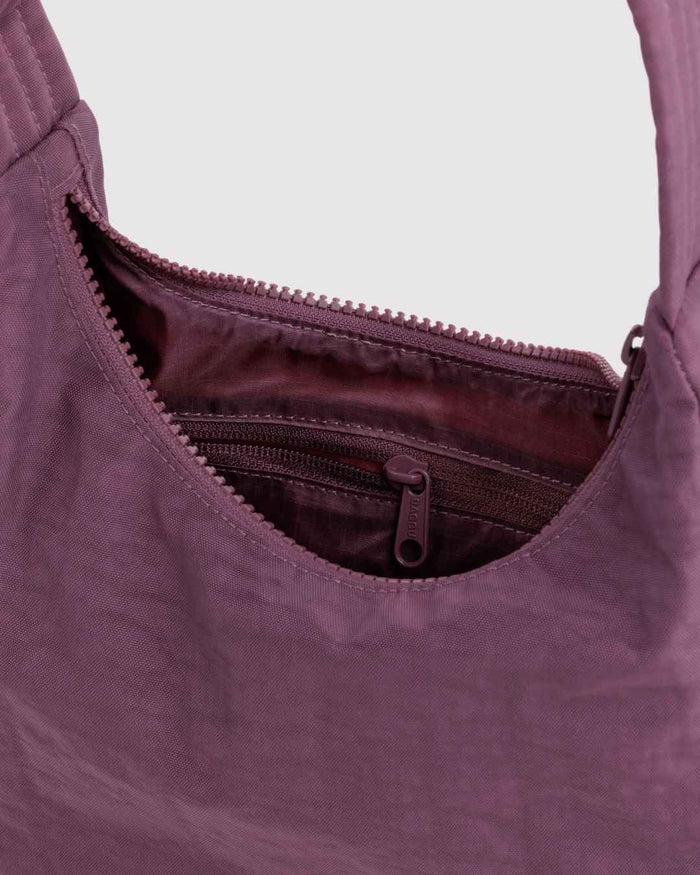 Wild Plum Mini Nylon Shoulder Bag | BAGGU | Mini Nylon Shoulder Bag