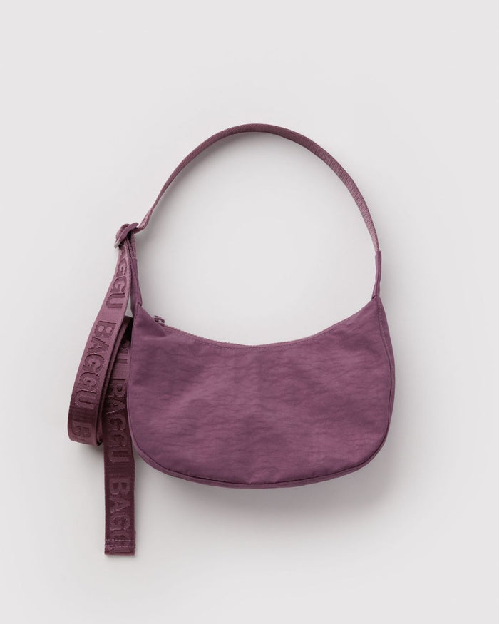 Wild Plum Small Nylon Crescent Bag | BAGGU | Small Nylon Crescent Bag