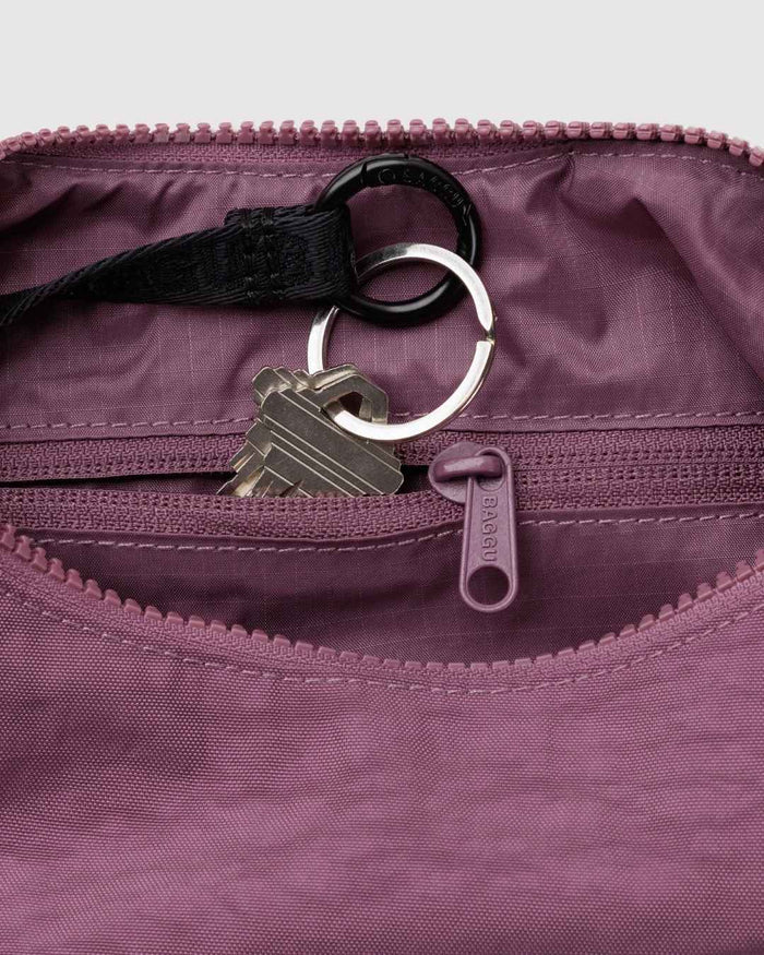 Wild Plum Small Nylon Crescent Bag | BAGGU | Small Nylon Crescent Bag
