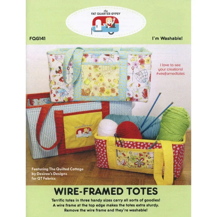 Wire Framed Utility Totes- Pattern - Fat Quarter Gypsy