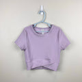 Yogalicious Girls Maisie Rib Crossover Top Purple L 12