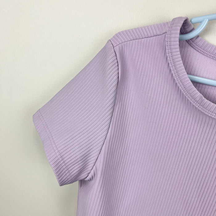 Yogalicious Girls Maisie Rib Crossover Top Purple L 12