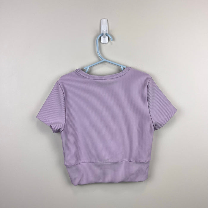 Yogalicious Girls Maisie Rib Crossover Top Purple L 12