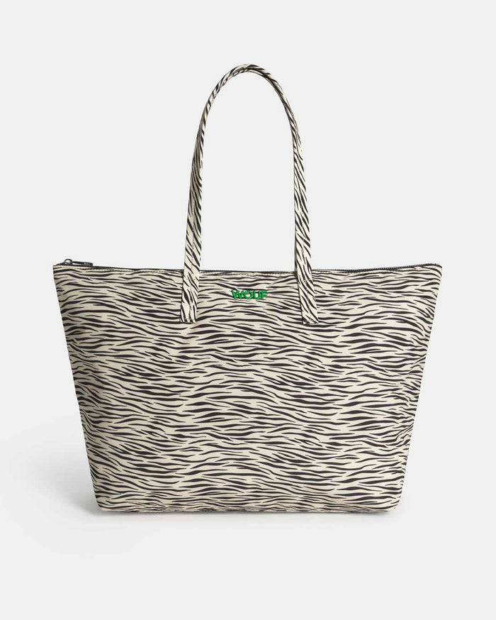 Zebra Hit Shopper Tote Bag