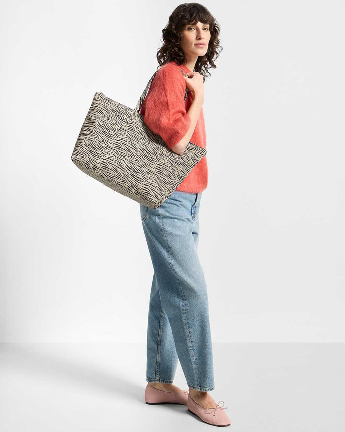 Zebra Hit Shopper Tote Bag